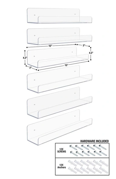 Sorbus Floating Acrylic Wall Ledge Shelf In Clear