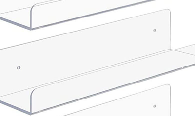 Sorbus Floating Acrylic Wall Ledge Shelf In Clear