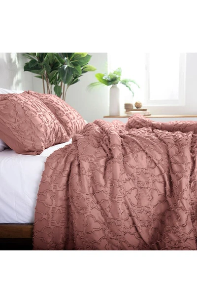 Southshore Fine Linens Jaquard Comforter Set In Rose