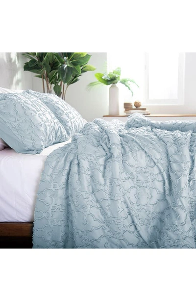 Southshore Fine Linens Jaquard Comforter Set In Blue