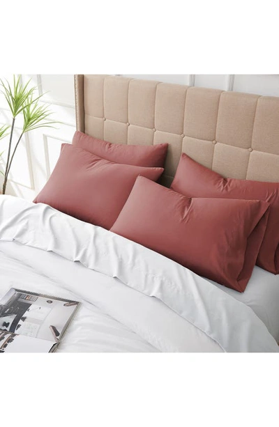 Southshore Fine Linens 4 Piece Pillow Case Set In Marsala