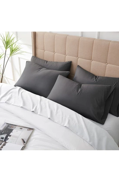 Southshore Fine Linens 4 Piece Pillow Case Set In Slate
