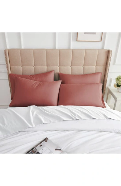 Southshore Fine Linens 4 Piece Pillow Case Set In Marsala