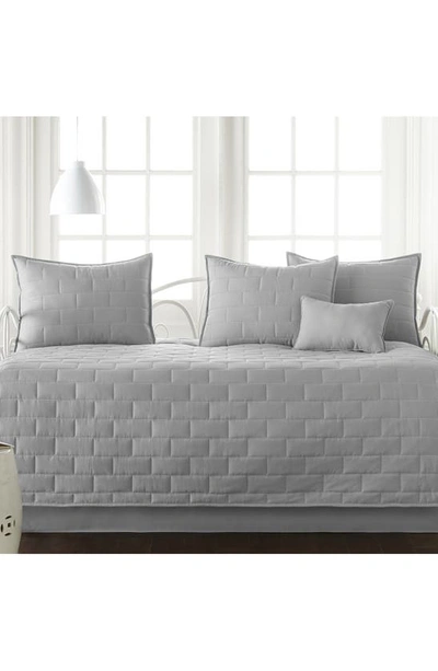 Southshore Fine Linens Brickyard Quilt Set In Steel Grey