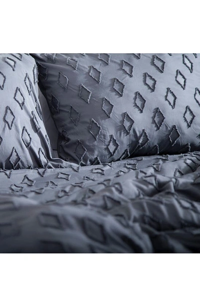 Southshore Fine Linens Delta Clipped Jacquard Duvet Cover Set In Slate