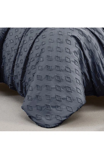 Southshore Fine Linens Delta Clipped Jacquard Duvet Cover Set In Slate