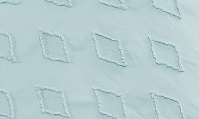 Shop Southshore Fine Linens Delta Clipped Jacquard Duvet Cover Set In Blue