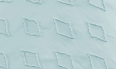 Southshore Fine Linens Delta Clipped Jacquard Duvet Cover Set In Blue