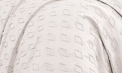 Southshore Fine Linens Delta Clipped Jacquard Duvet Cover Set In Bone