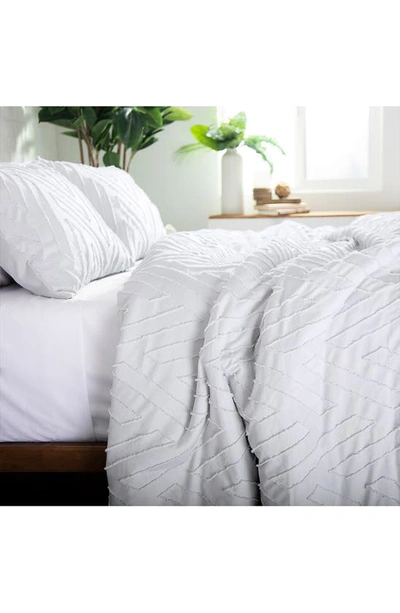 Southshore Fine Linens Chevron Jacquard Comforter Set In White