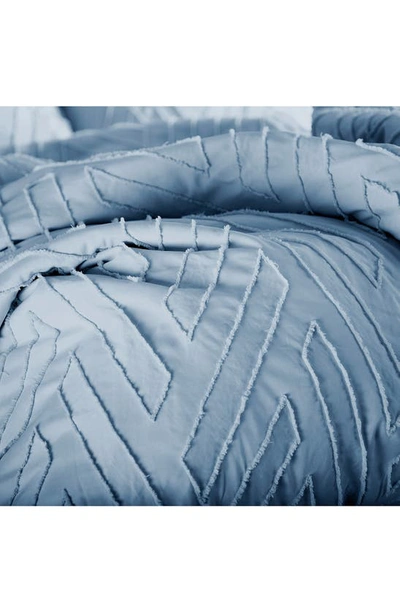 Southshore Fine Linens Chevron Jacquard Comforter Set In Coronet Blue