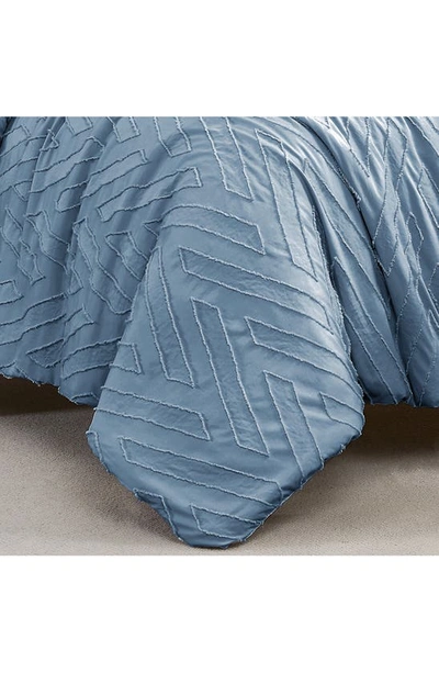 Southshore Fine Linens Chevron Jacquard Comforter Set In Coronet Blue