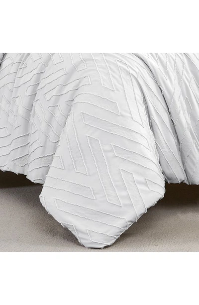Southshore Fine Linens Chevron Jacquard Comforter Set In Light Grey