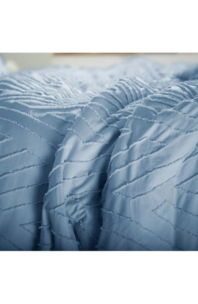 Southshore Fine Linens Chevron Jacquard Comforter Set In Coronet Blue