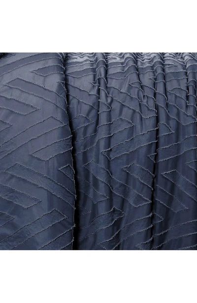 Southshore Fine Linens Chevron Jacquard Comforter Set In Dark Blue