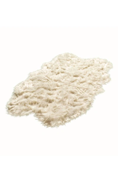 Shop Luxe Gordon Faux Fur Throw In Off White