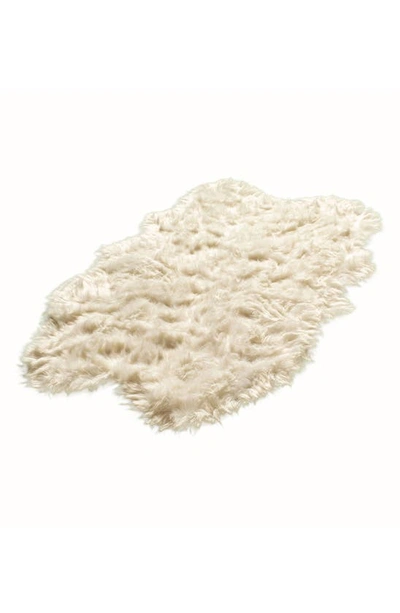 Luxe Gordon Faux Fur Throw In Off White