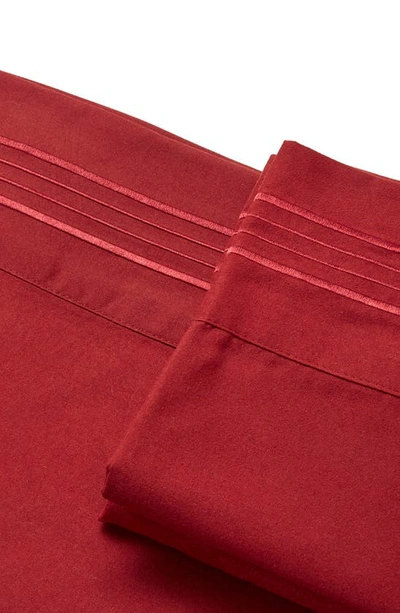 Shop Linum Home Textiles 1800 Thread Count Standard Pillowcase In Burgundy