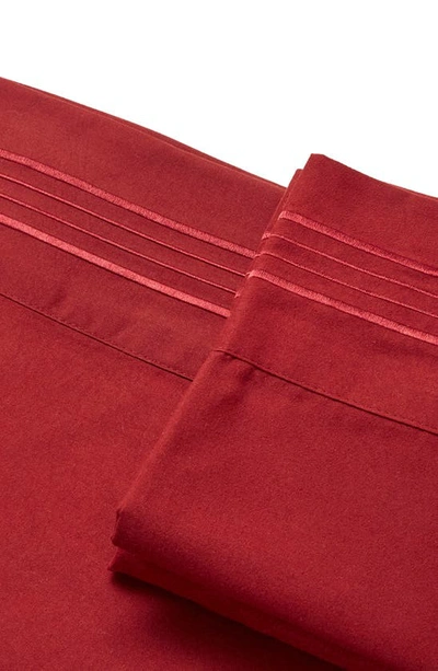 Linum Home Textiles 1800 Thread Count Standard Pillowcase In Burgundy