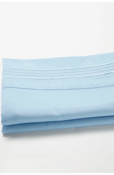 Shop Linum Home Textiles 1800 Thread Count Standard Pillowcase In Blue