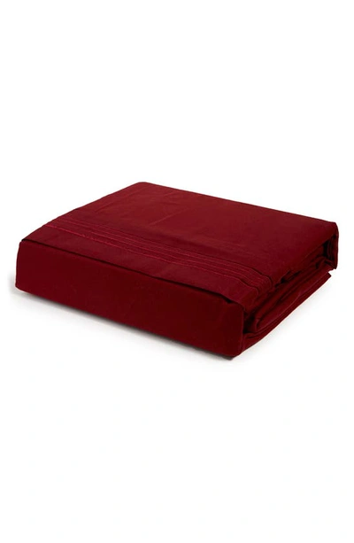 Shop Linum Home Textiles 1800 Thread Count Standard Pillowcase In Burgundy