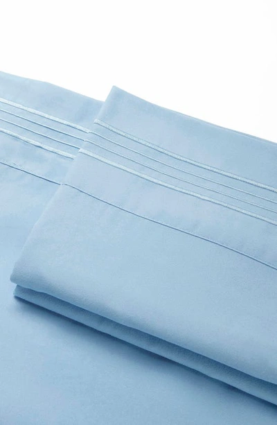 Shop Linum Home Textiles 1800 Thread Count Standard Pillowcase In Blue