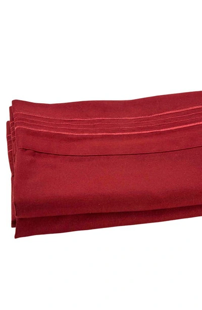 Shop Linum Home Textiles 1800 Thread Count Standard Pillowcase In Burgundy