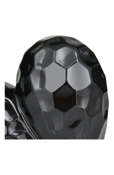 Vivian Lune Home Black Porcelain Heart Sculpture In Black