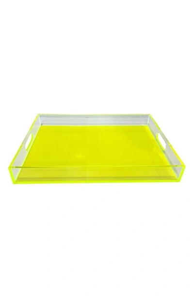 Shop R16 Home Neon Green Square Lucite Tray