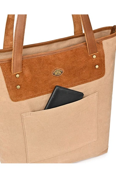 Shop The Same Direction Valley Oak Canvas Tote Bag In Khaki