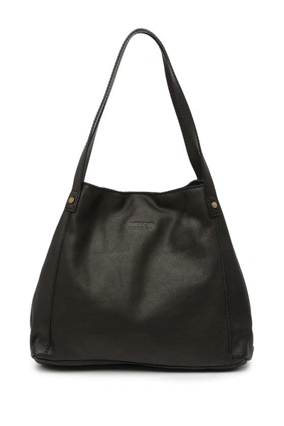 Shop American Leather Co. Liberty Shopper Bag In Black