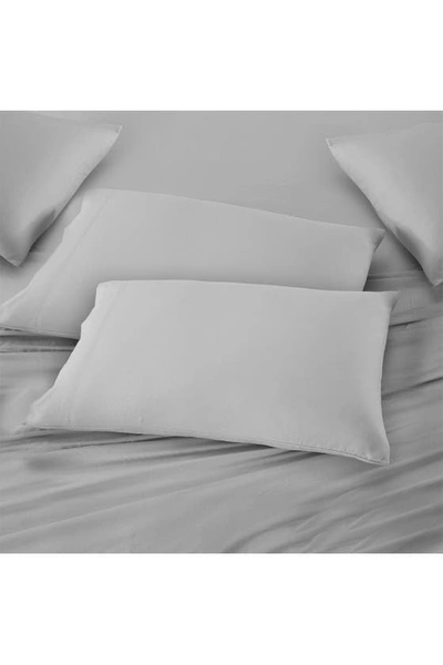 Modern Threads Garment Washed Super Soft 6-piece Microfiber Sheet Set In Silver Grey