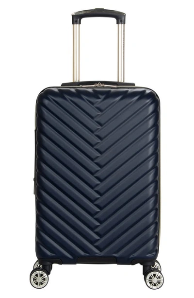 Shop Kenneth Cole Madison Square 20-inch Hardshell Spinner Case In Navy