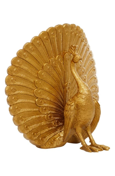 Shop Vivian Lune Home Goldtone Polystone Glam Peacock Sculpture