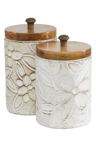 Sonoma Sage Home White Container- Set Of 2 In White