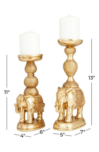 Shop Vivian Lune Home Goldtone Polystone Elephant Candle Holder