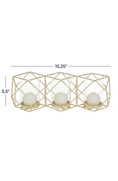 Vivian Lune Home Gold Geo Votive Candle Holder In Gold