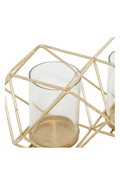 Vivian Lune Home Gold Geo Votive Candle Holder In Gold