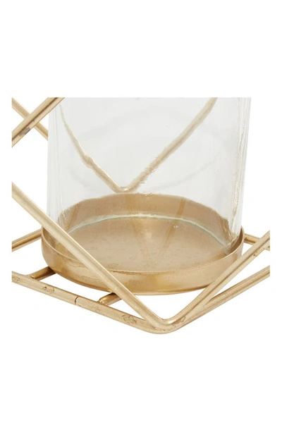 Vivian Lune Home Gold Geo Votive Candle Holder In Gold
