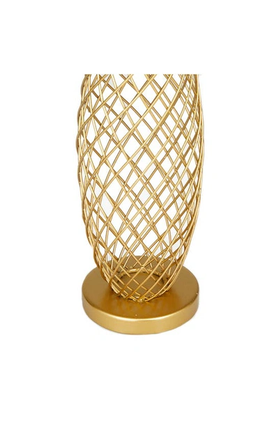 Vivian Lune Home Metal Pineapple Tabletop Sculpture In Gold