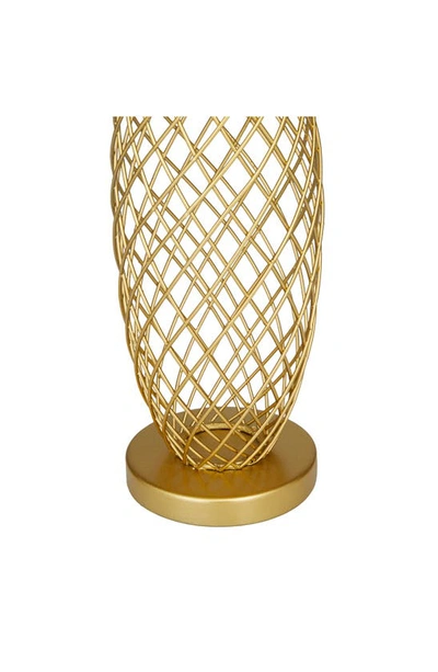 Vivian Lune Home Metal Pineapple Tabletop Sculpture In Gold