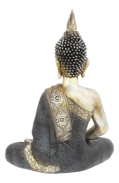 Shop Vivian Lune Home Brass Polystone Bohemian Buddha Sculpture With Engraved Carvings And Relief Detailing