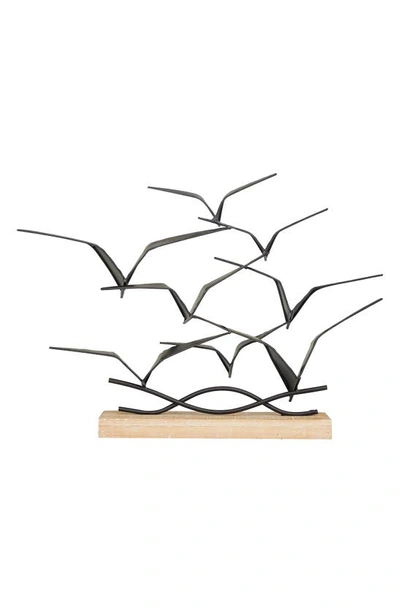 Ginger Birch Studio Ginger And Birch Studio Black Metal Bird Stand In Black