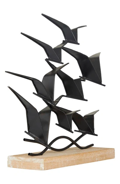 Ginger Birch Studio Ginger And Birch Studio Black Metal Bird Stand In Black