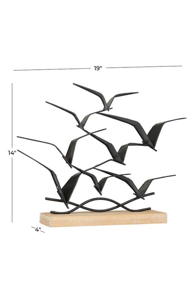Ginger Birch Studio Ginger And Birch Studio Black Metal Bird Stand In Black