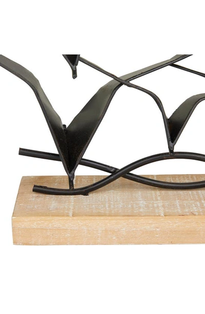 Ginger Birch Studio Ginger And Birch Studio Black Metal Bird Stand In Black