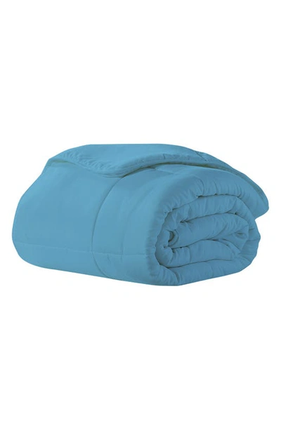 Shop Ella Jayne Home Microfiber Down-alternative Solid Color Comforter In Slate Blue