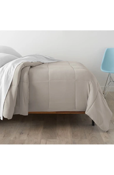 Ella Jayne Home Black All-season Super Soft Triple Brushed Microfiber Down-alternative Comforter In Khaki