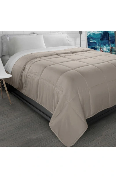 Ella Jayne Home Black All-season Super Soft Triple Brushed Microfiber Down-alternative Comforter In Khaki