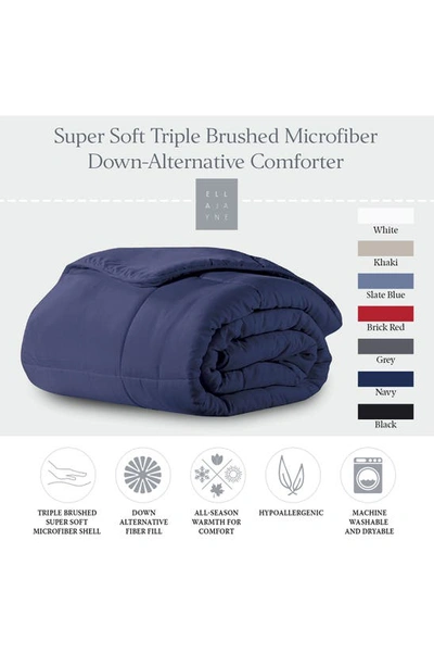 Ella Jayne Home Black All-season Super Soft Triple Brushed Microfiber Down-alternative Comforter In Khaki